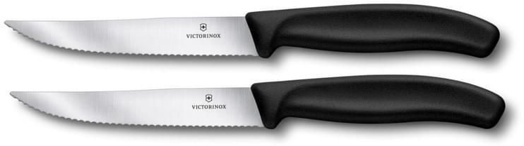Victorinox Steak Knives Swiss Classic - Black - Serrated - 2 Pieces