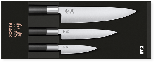 
Kai Knife Set Wasabi Black (Utility Knife + Universal Knife + Chef's Knife) 3-piece set
