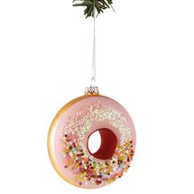 Nordic Light Christmas Bauble Donut Pink 10 cm