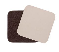 Jay Hill Coasters Leather - Brown / Sand - Double-sided - 10 x 10 cm - Set of 6