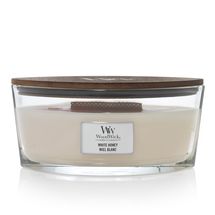 WoodWick Scented Candle Ellipse White Honey - 9 cm / 19 cm