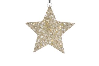 Countryfield Christmas star with LED timer Leonie Small Golden A