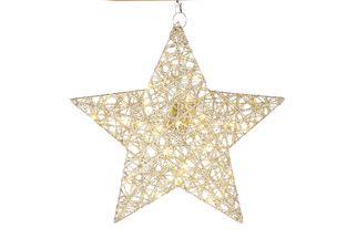 Countryfield Christmas star with LED timer Leonie Medium Golden A