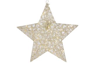 Countryfield Christmas Star Gold Leonie A - with LED timer - Large