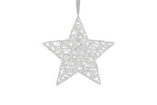 Countryfield Christmas star with LED timer Leonie Small Silver B
