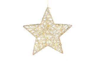 Countryfield Christmas star with LED timer Leonie Small Golden B