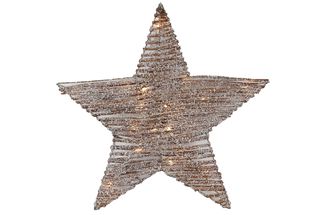 Countryfield Christmas star with LED timer Valera Small White Wash