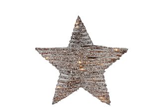 Countryfield Christmas Star White Wash Valera - with LED timer - Medium