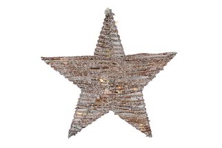 Countryfield Christmas Star White Wash Valera - with LED timer - Large