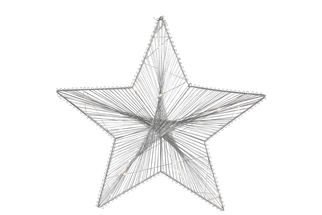 Countryfield Christmas star with LED timer Pollux Large Silver