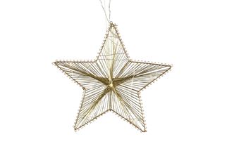 Countryfield Christmas star with LED timer Pollux Small Golden