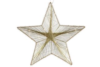 Countryfield Christmas star with LED timer Pollux Large Golden