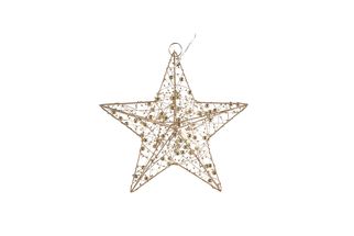 Countryfield Christmas star with LED timer Talitha Medium Copper