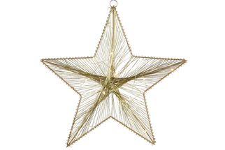 Countryfield Christmas star with LED timer Castor Large Golden