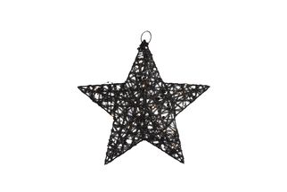 Countryfield Christmas Star Black Lille - with LED timer - Small
