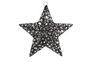 Countryfield Christmas star with LED timer Lille Medium Black