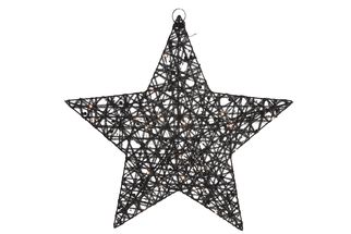 Countryfield Christmas Star Black Lille - with LED timer - Large
