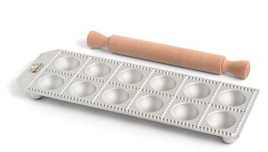 Marcato Ravioli Maker / Ravioli Mould with Rolling Pin - 12 Sections