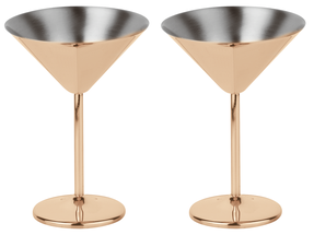 Paderno Martini Glasses Copper 200 ml - Set of 2