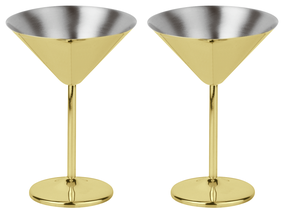 Paderno Martini Glasses Gold 200 ml - Set of 2