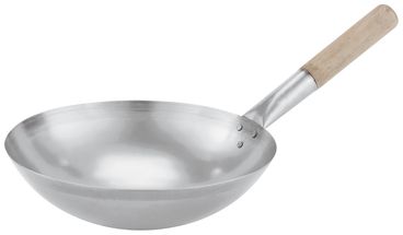 Paderno Wok with Wooden Handle 41 cm - Without Non-stick Coating