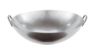 Paderno Wok with 2 Handles Steel 46 cm - Without Non-stick Coating