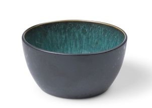 Bitz Small Bowl Gastro Black/Green - ø 14 cm / 600 ml
