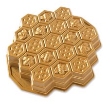 Nordic Ware Cake Tin Honeycomb Pan Gold