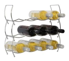 Cookinglife Wine Rack Stackable Bar Essentials Steel - 12 Bottles