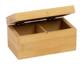 CasaLupo Tea Box Organic Bamboo 2-Compartment