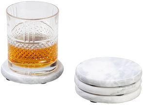 Jay Hill Coasters Marble - White - ø 10 cm - 4 Pieces