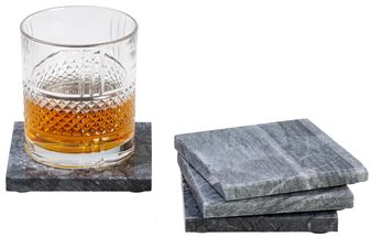 Jay Hill Coasters Marble - Grey - 10 x 10 cm - 4 Pieces