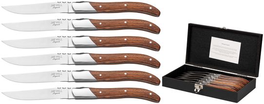 Jay Hill Steak Knives Laguiole - Rosewood - 6 Pieces