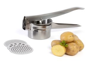 Sareva Potato Masher / Potato Press - Stainless Steel - ø 10 cm