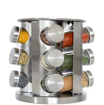 Blackwell Spice Rack - Including 12 Spice Jars - Stainless Steel 
