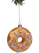 Nordic Light Christmas Bauble Donut Pink Confetti 10 cm