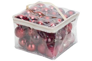 Cosy @Home Christmas Baubles Red ø 6 cm - 48 Pieces