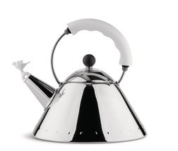 Alessi Whistling Kettle 9093 White - 2 L - by Michael Graves