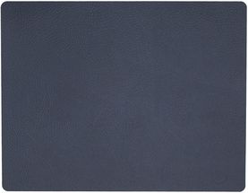 LIND DNA Placemat Hippo - Leather - Navy Blue - 45 x 35 cm