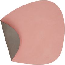 LIND DNA Placemat Nupo - Leather - Rose / Light Grey - double-sided - 44 x 37 cm