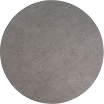 LIND DNA Placemat Hippo - Leather - Anthracite Grey - ø 40 cm