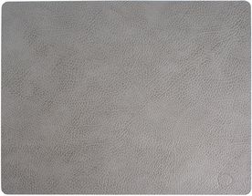 LIND DNA Placemat Leather Hippo Anthracite Grey 35x45 cm