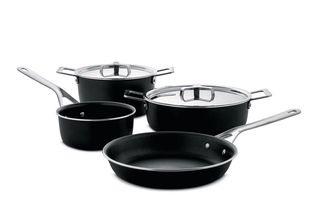 Alessi Pan Set Pots&amp;Pans Black 4-Piece - AJM100S6 A - Black - by Jasper Morrison