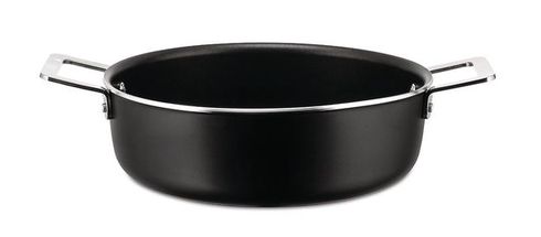 Alessi Casserole Pots&Pans - AJM102/24 B - Black - ø 24 cm / 3.4 L - by Jasper Morrison