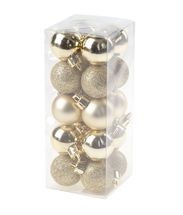 Cosy @Home Christmas Baubles Gold/Glitter ø 3 cm - 20 Pieces