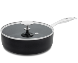 GreenPan Saute Pan - with lid - Brussels - Infinity Black - ø 24 cm / 3.1 L - Ceramic non-stick coating