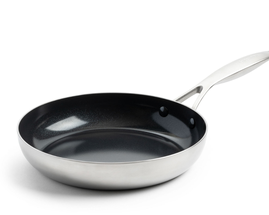 GreenPan Frying Pan Geneva - Stainless Steel - ø 24 cm - ceramic non-stick coating
