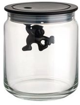 Alessi Storage Jar Gianni A Little Man Holding On Tight - 700 ml - Black