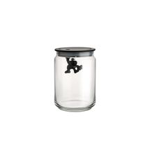 Alessi Storage Jar Gianni A Little Man Holding On Tight - AMDR05 B - Black - 900 ml - by Mattia Di Rose