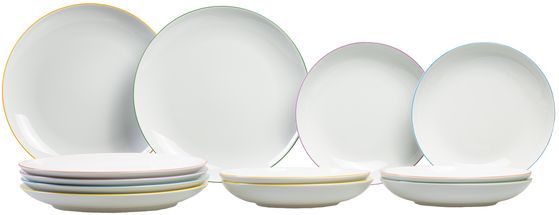 Arzberg 12-Piece Plate Set Cucina Colori